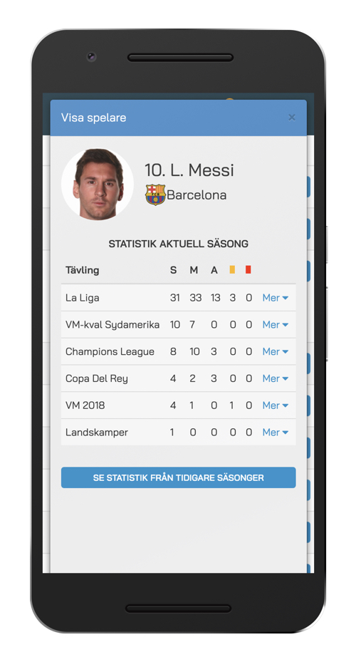 fotboll.com spelardata andriod mobil