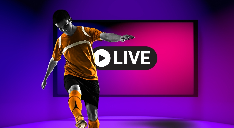 TV med live streaming av fotboll