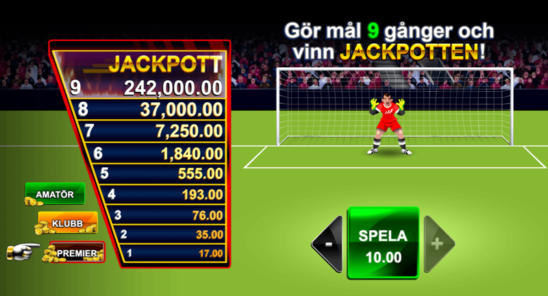 football striker casinospel